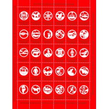 1990 - Grønland - Julemærkeark - 2-sidet takket - Ufoldet - "En stjerne er blevet synlig..."